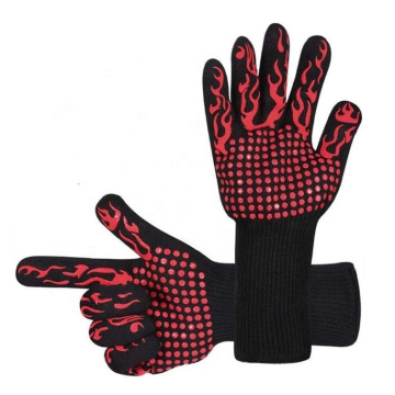 Guantes resistentes al calor de la barbacoa de la cocina Hespax Silicone